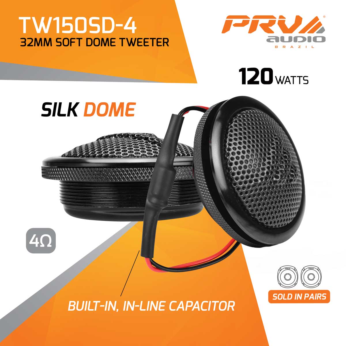 6.5” PRO Audio Bullet Speakers & Tweeters + Amplifier Bundle PRV Audio