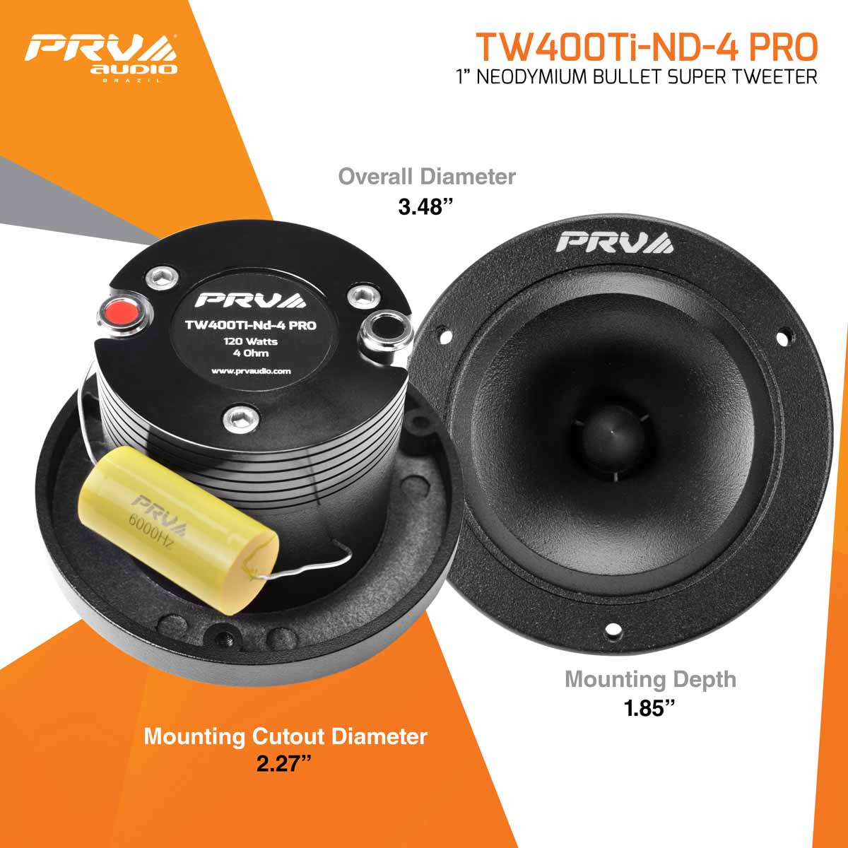 PRV TW400Ti-Nd-4 PRO (PAIR) Tweeter PRV Audio