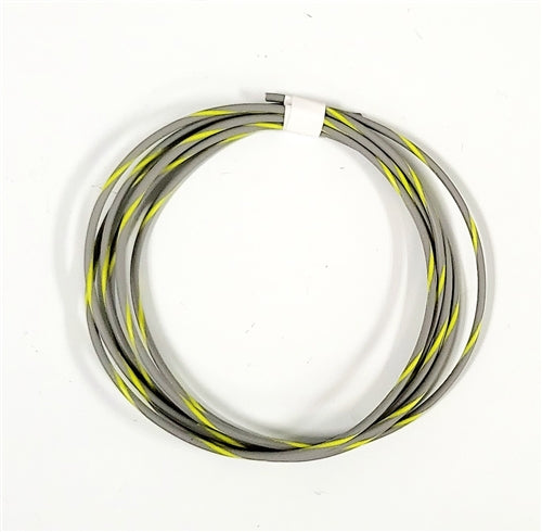 TXL 18 AWG AUTOMOTIVE WIRE GRAY W/ YELLOW STRIPE