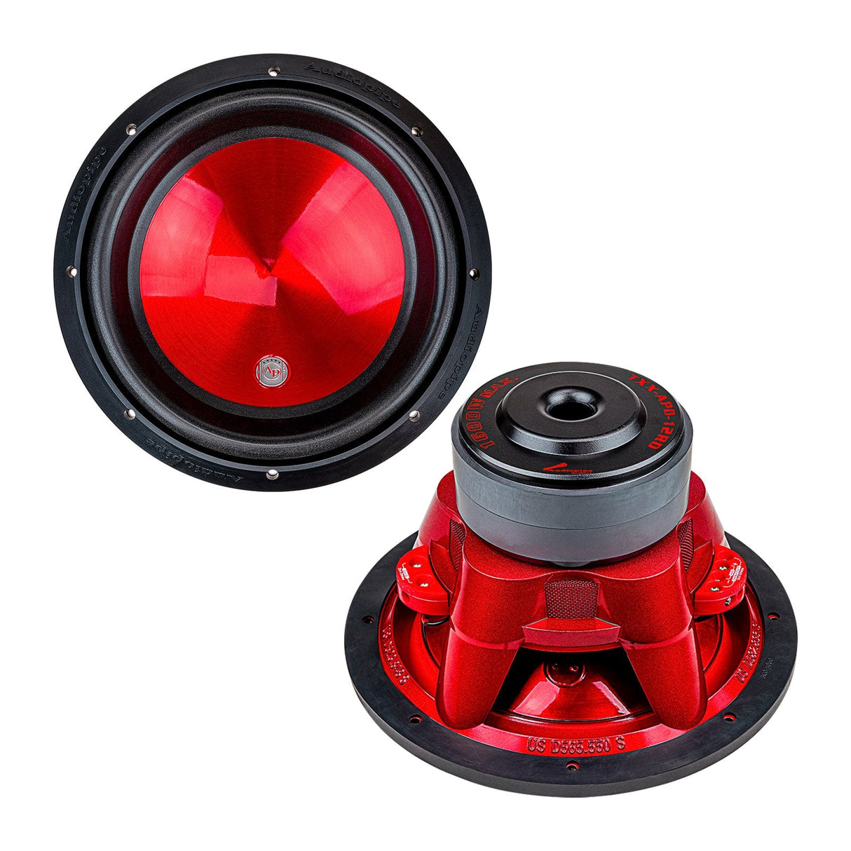 12" Eye Candy Aluminum Cone Subwoofer (TXX-APD-12RD) Audiopipe