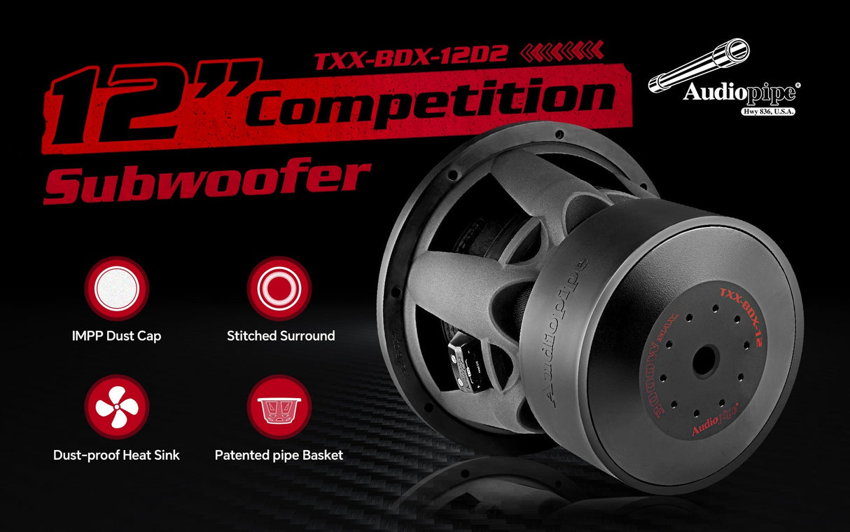 12" Competition Subwoofer (TXX-BDX-12D2) Audiopipe