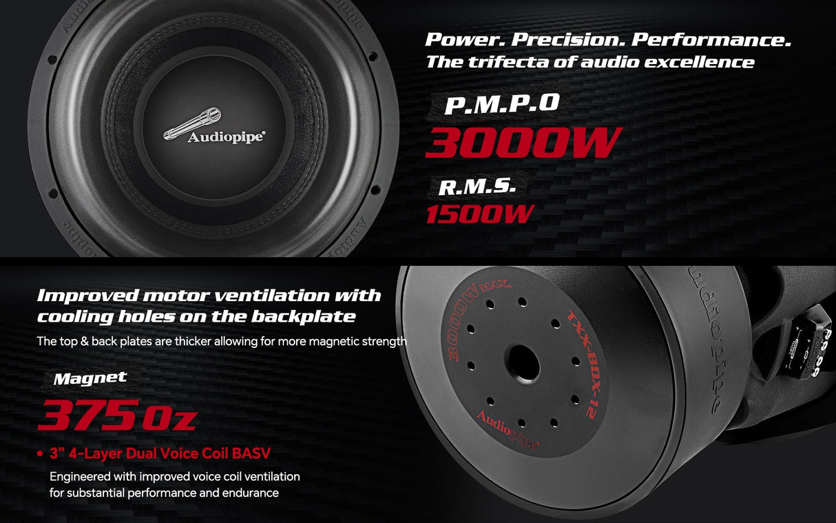 12" Competition Subwoofer (TXX-BDX-12D2) Audiopipe