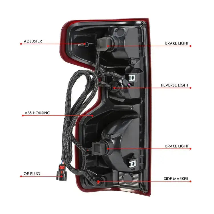 Tail Light Assembly Driver + Passenger (Left + Right) Set for 2019-2022 Chevrolet Chevy Silverado 1500
