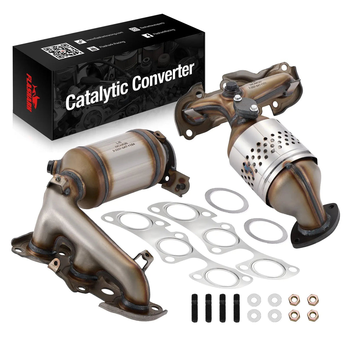 Front Exhaust Manifold Catalytic Converter For 2002-2006 Toyota Camry Lexus ES300 V6 3.0L-Direct Fit,E.P.A. Compliant Flashark