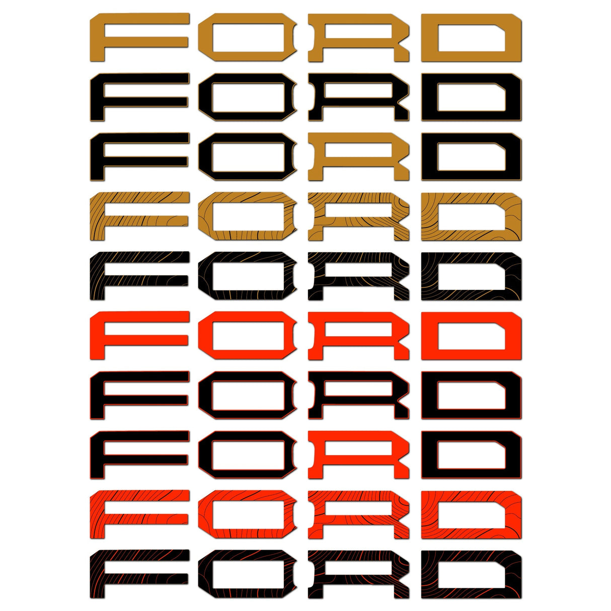 Vinyl Fox Vinyl Grille Letters| '22- Current Ford Bronco Raptor