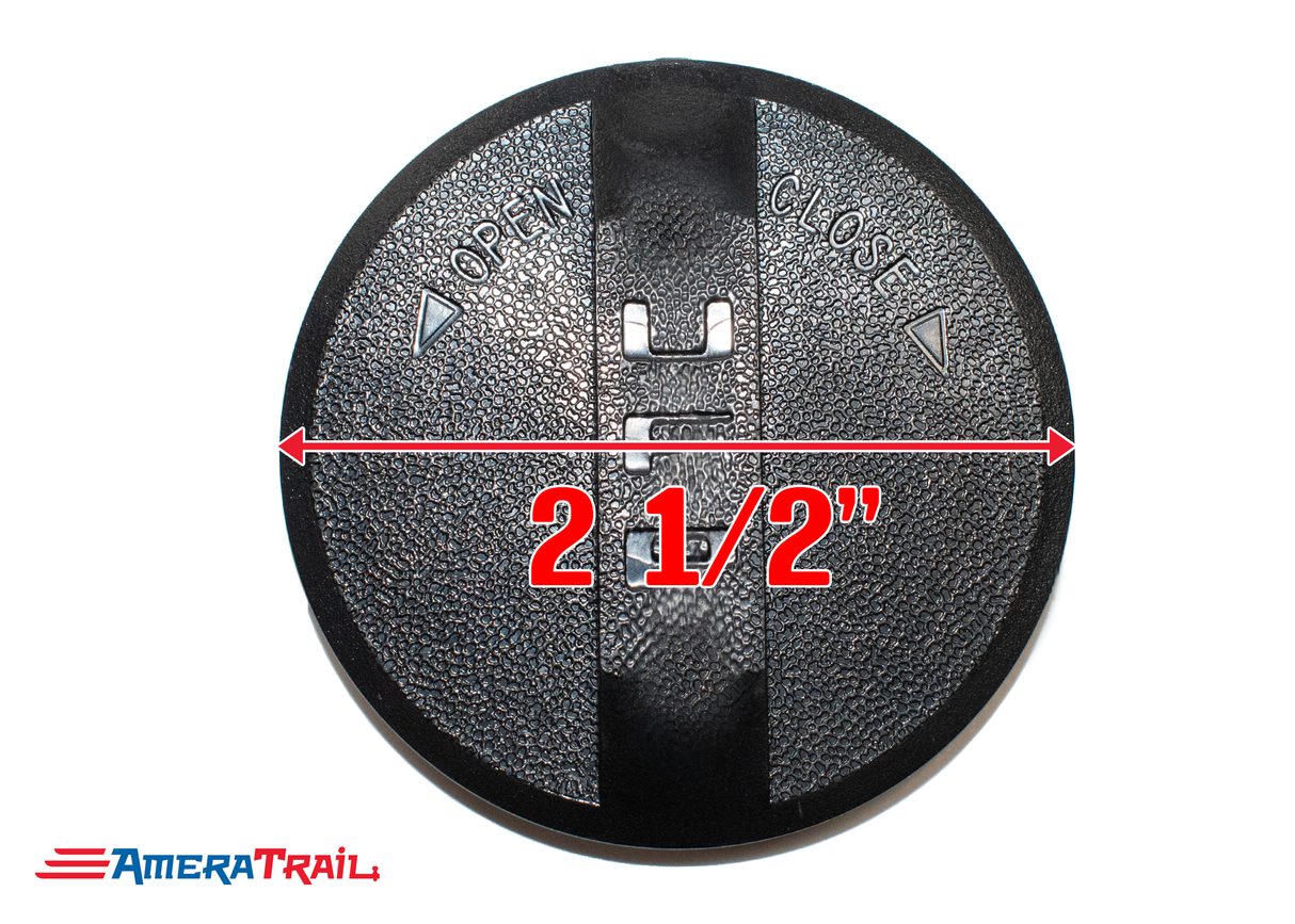 UFP A-60 / A-75 Actuator Outer Member Cap - 2 1/2", Screw On, Black Plastic