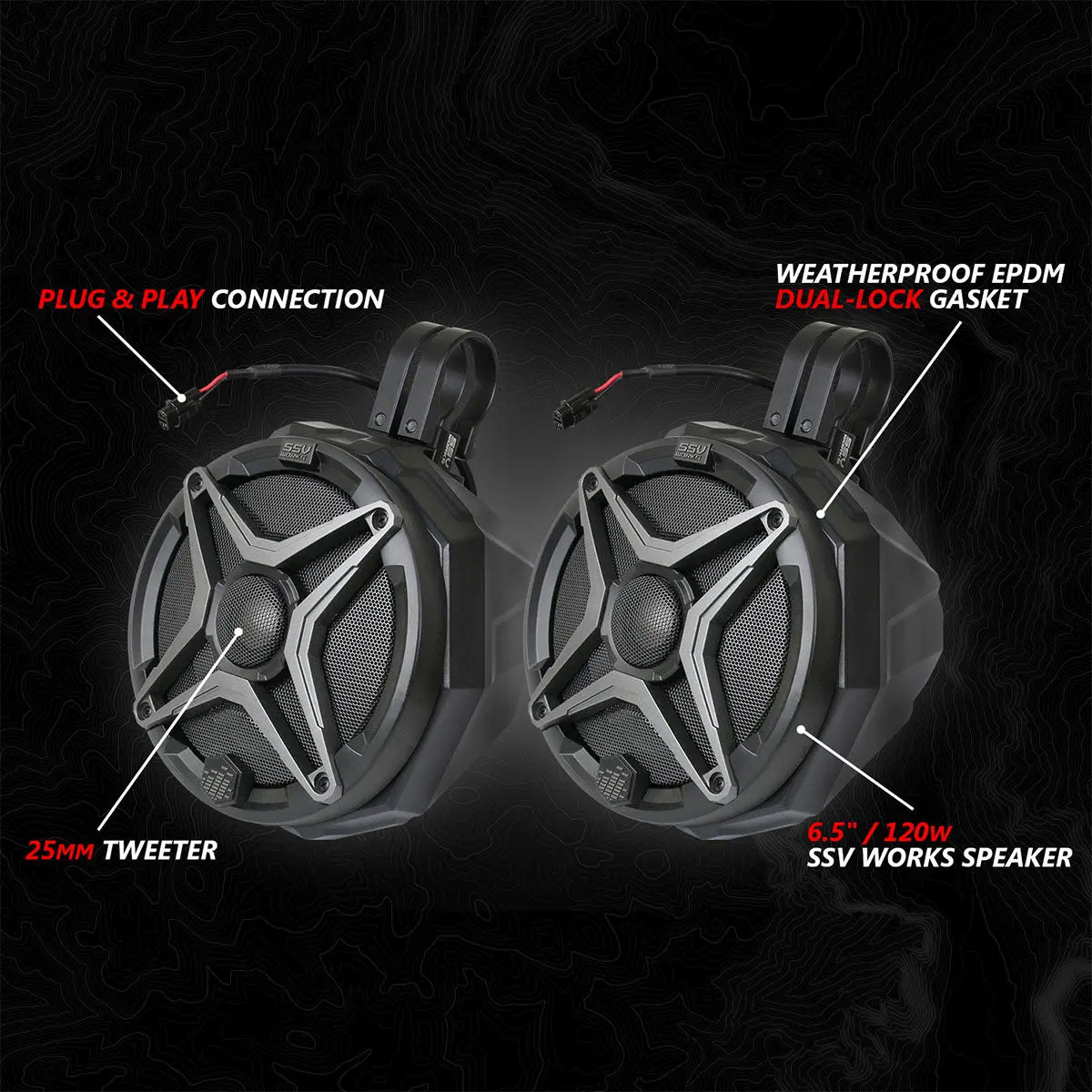 2017-2026 Can-Am® X3, Phase-2 A-Spec 4-Speaker System w/MRB4 SSV Works