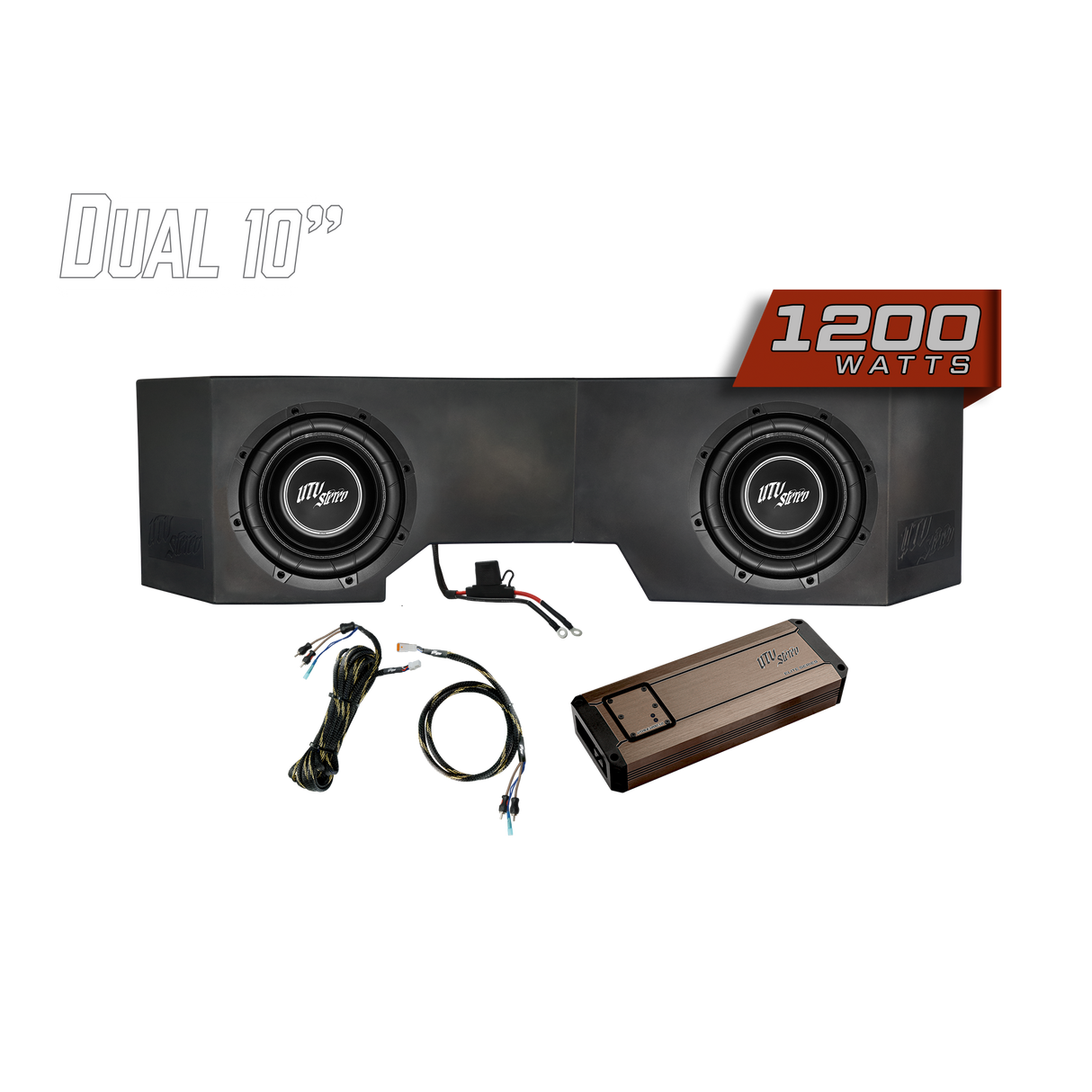 Can-Am® Defender HD10 1200W Dual 10" Subwoofer Kit | UTVS-DEF-SUB-1200-2