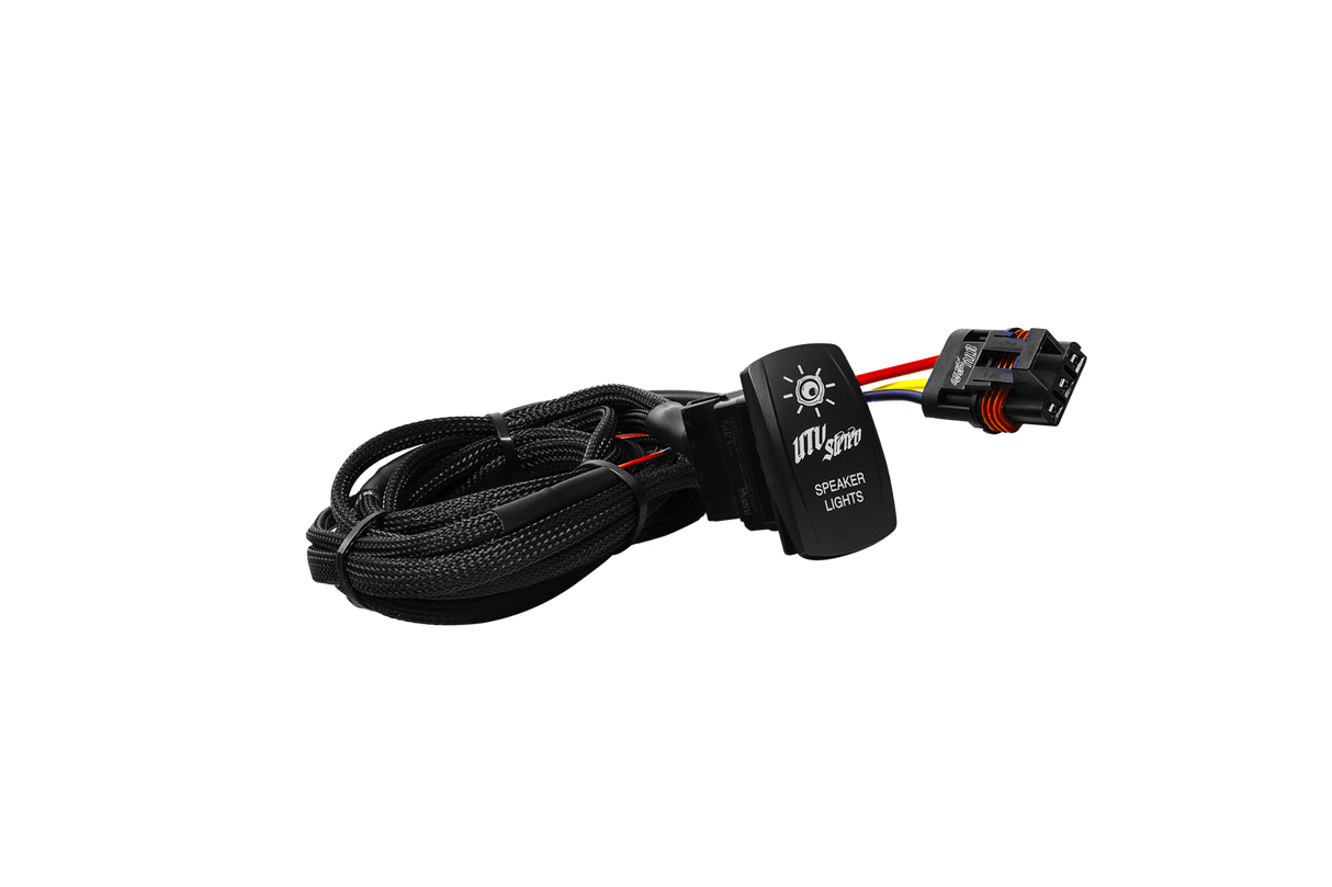 RZR® Pro Series Low Current Harness + Rocker Switch & Pulse Bar Plug | UTVS-PRO-HRN-LC-RKR UTV Stereo