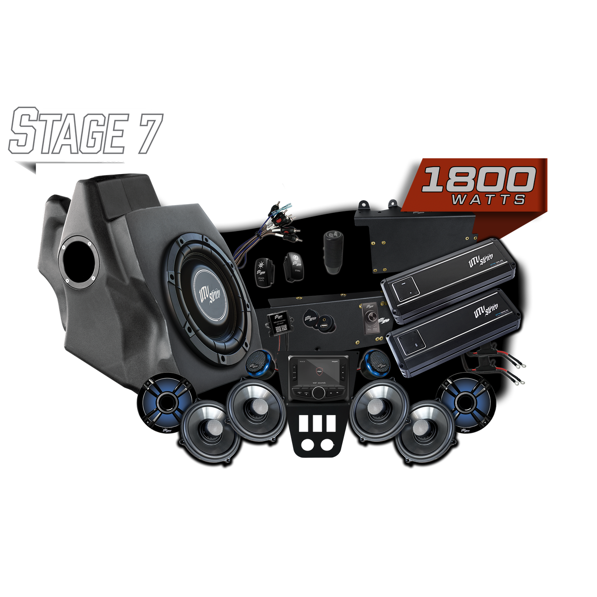 '20-'24 RZR® Pro Series Signature Stage 7 Stereo Kit | UTVS-PRO-S7-S UTV Stereo