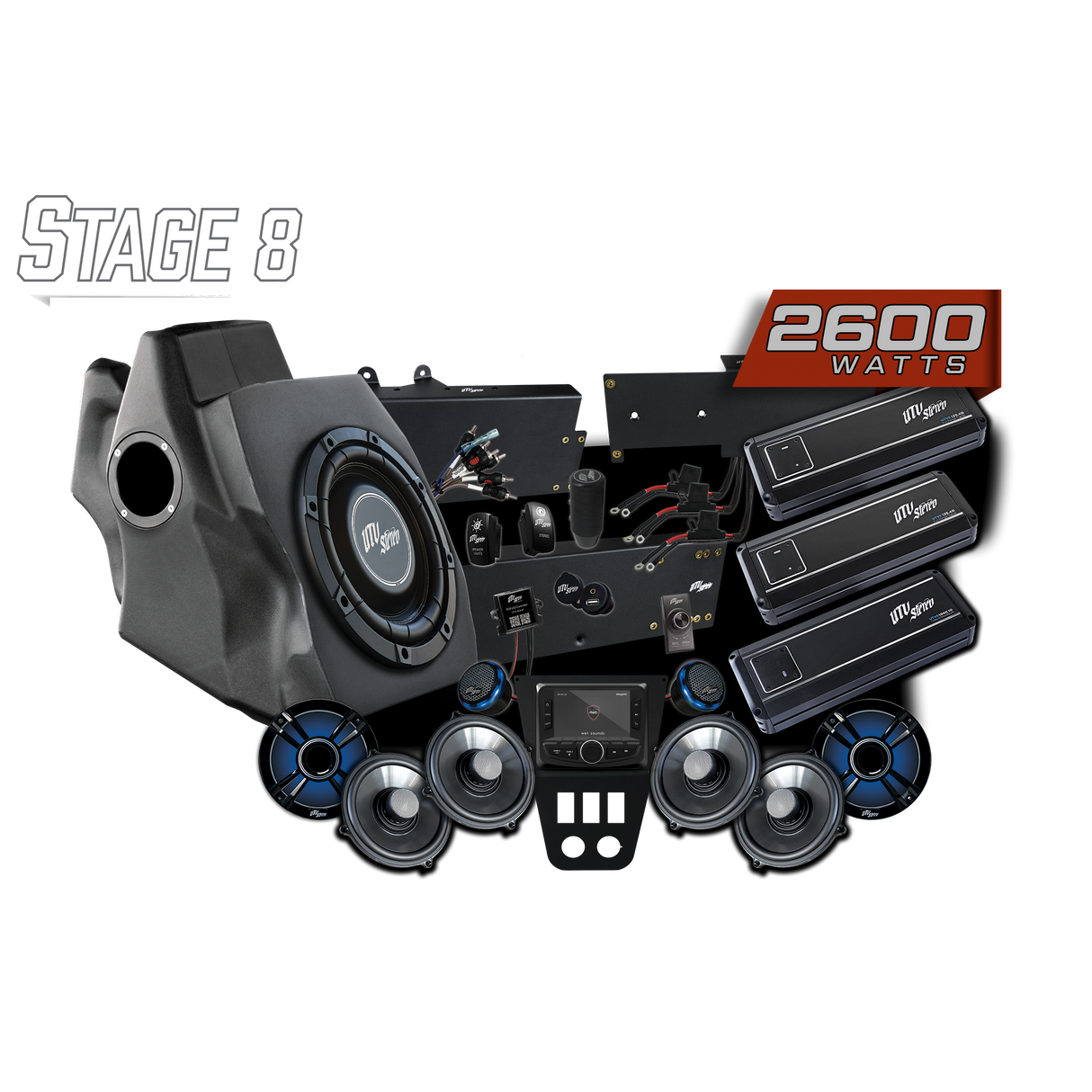 '20-'24 RZR® Pro Series Signature Stage 8 Stereo Kit | UTVS-PRO-S8-S UTV Stereo