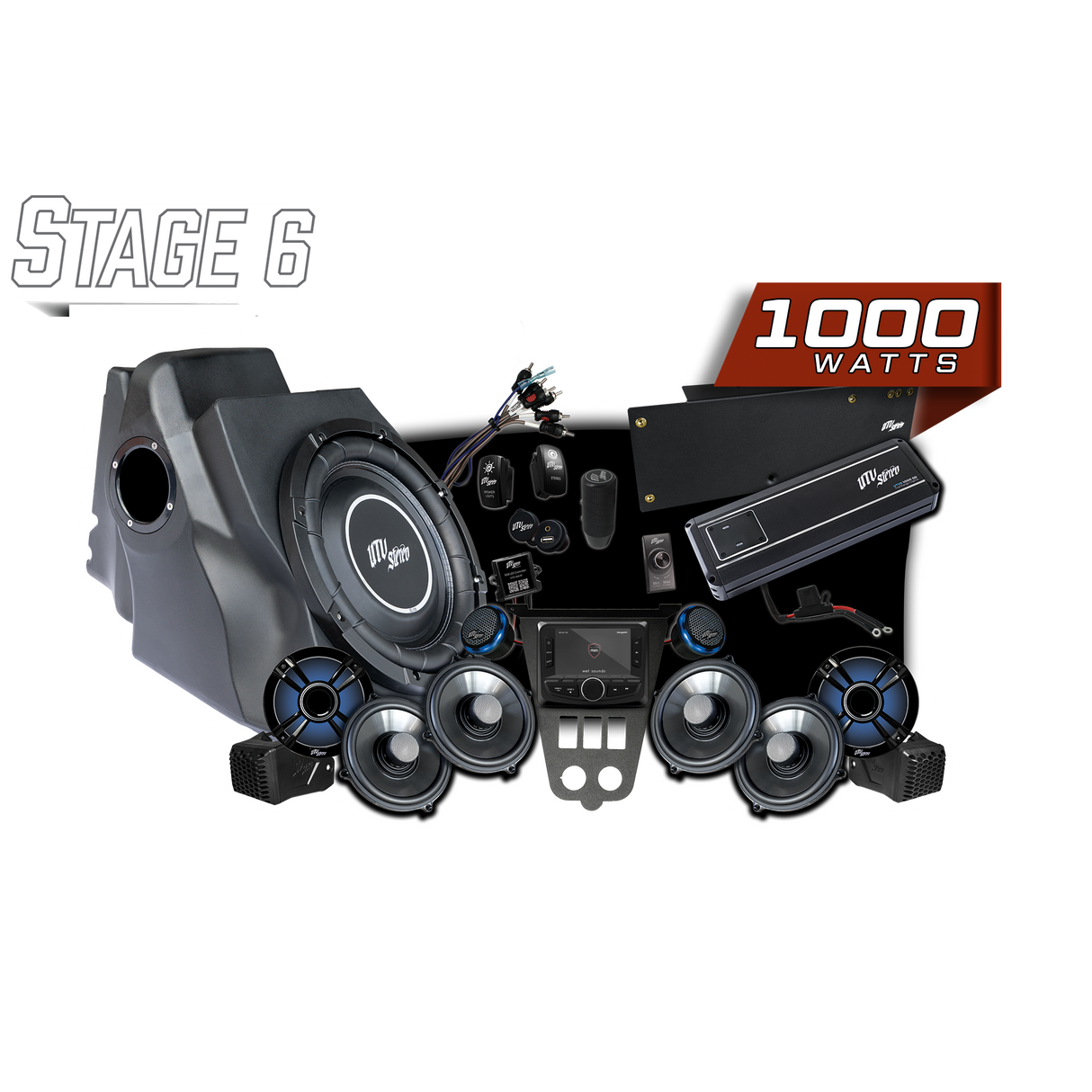 '25-'26 RZR® Pro Series Signature Stage 6 Stereo Kit | UTVS-PRO2-S6-S UTV Stereo