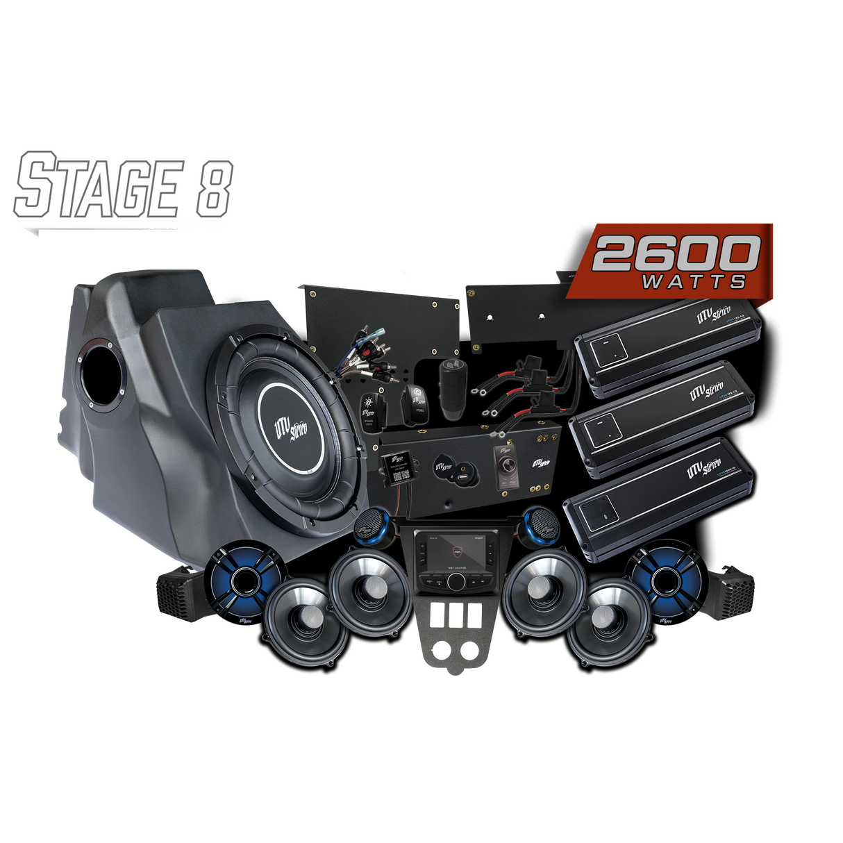 '25-'26 RZR® Pro Series Signature Stage 8 Stereo Kit | UTVS-PRO2-S8-S UTV Stereo