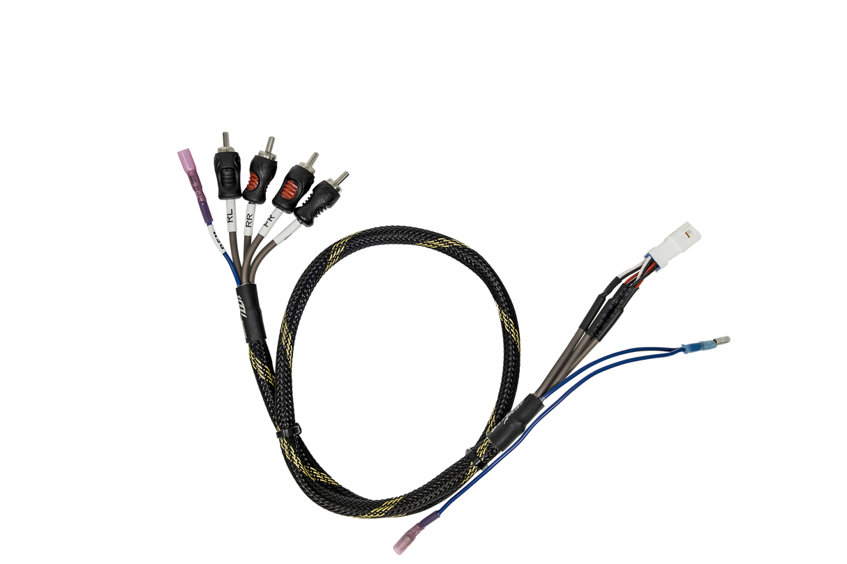 Can-Am® Maverick R BRP GO Front & Rear RCA Output Harness + Remote | UTVS-R-GO-RCA-OUT UTV Stereo