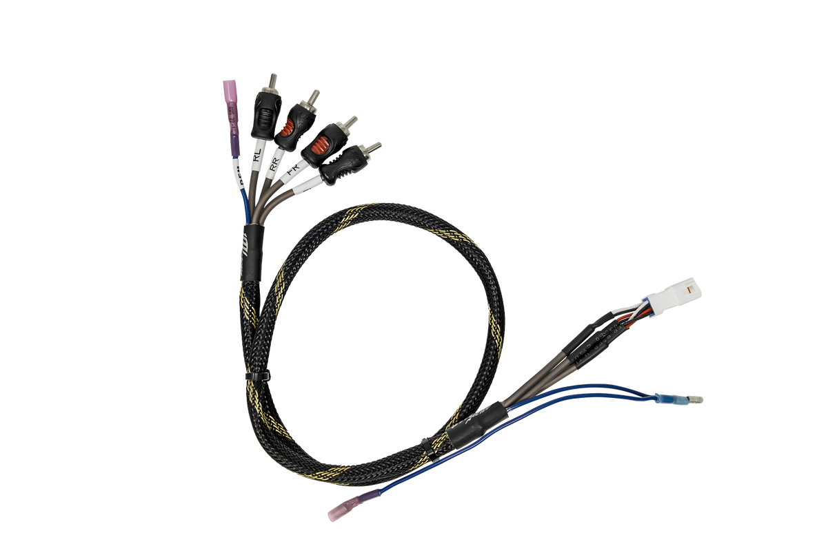 Can-Am® Maverick R BRP GO Front & Rear RCA Output Harness + Remote | UTVS-R-GO-RCA-OUT UTV Stereo