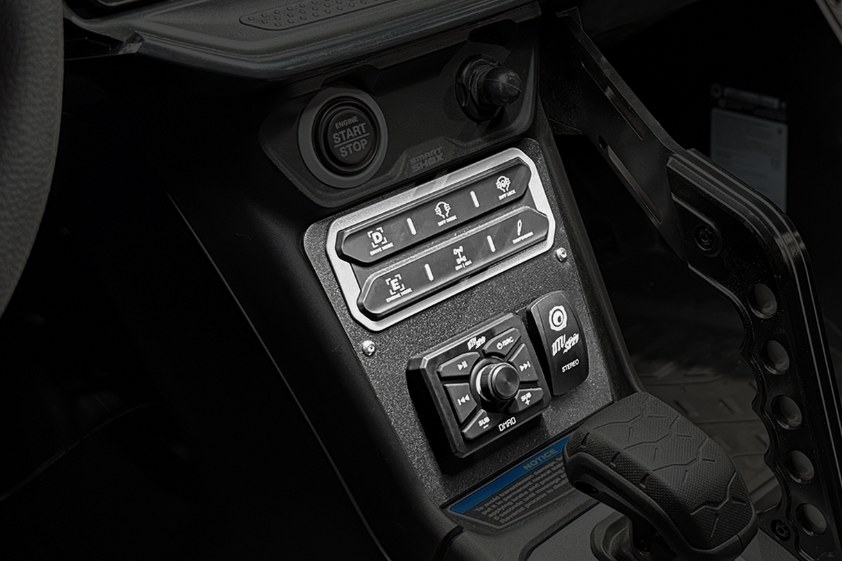 Maverick R Head Unit Mount Kit w/ Bass Knob | UTVS-R-HUMT-KIT-BASS-KNOB UTV Stereo