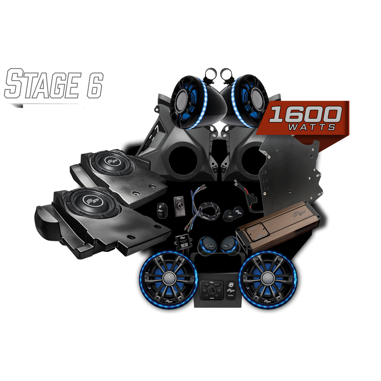 Can-Am® Maverick R Elite Series Stage 6 Stereo Kit | UTVS-R-S6-E UTV Stereo