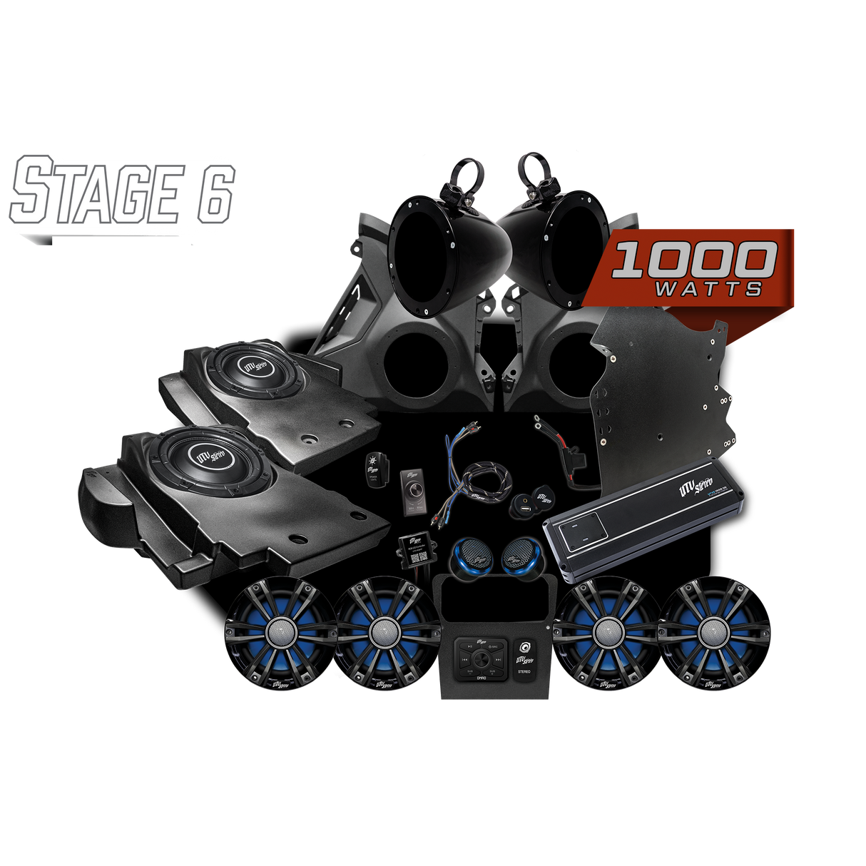 Can-Am® Maverick R Signature Series Stage 6 Stereo Kit | UTVS-R-S6-S UTV Stereo
