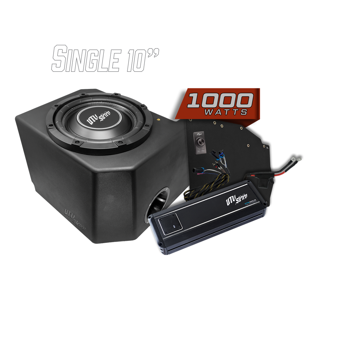 Polaris® Ranger 1000W Single 10" Subwoofer Kit | UTVS-RNG-SUB-1000-1 UTV Stereo