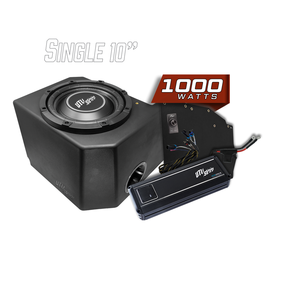 Polaris® Ranger 1000W Single 10" Subwoofer Kit | UTVS-RNG-SUB-1000-1 UTV Stereo