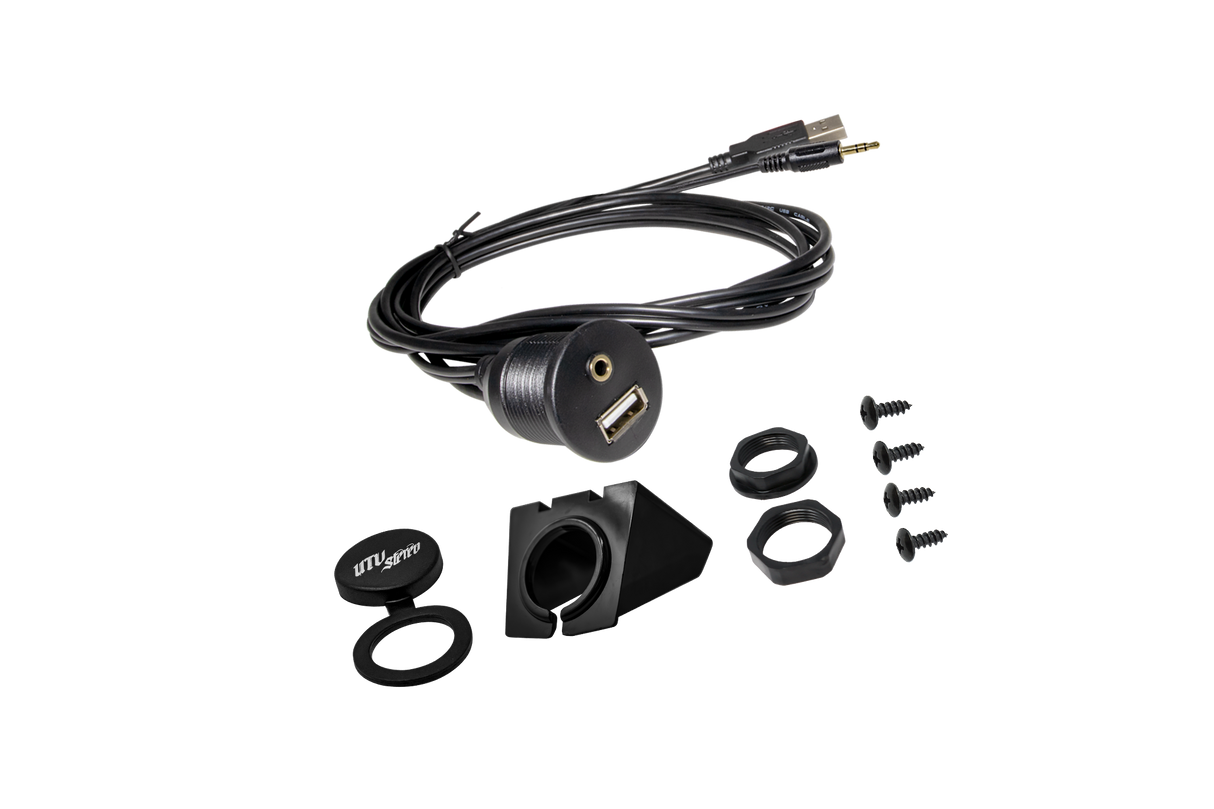 USB & Auxiliary Flush Mount Adapter for Source Units | UTVS-USB/AUX-FLMT