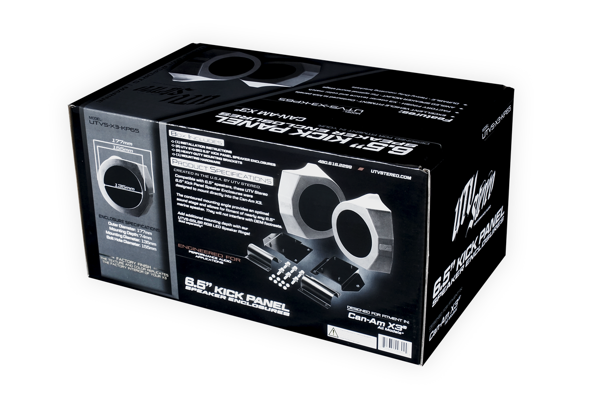 Can-Am® X3 6.5" Kick Panel Speaker Enclosures | UTVS-X3-KP65 UTV Stereo