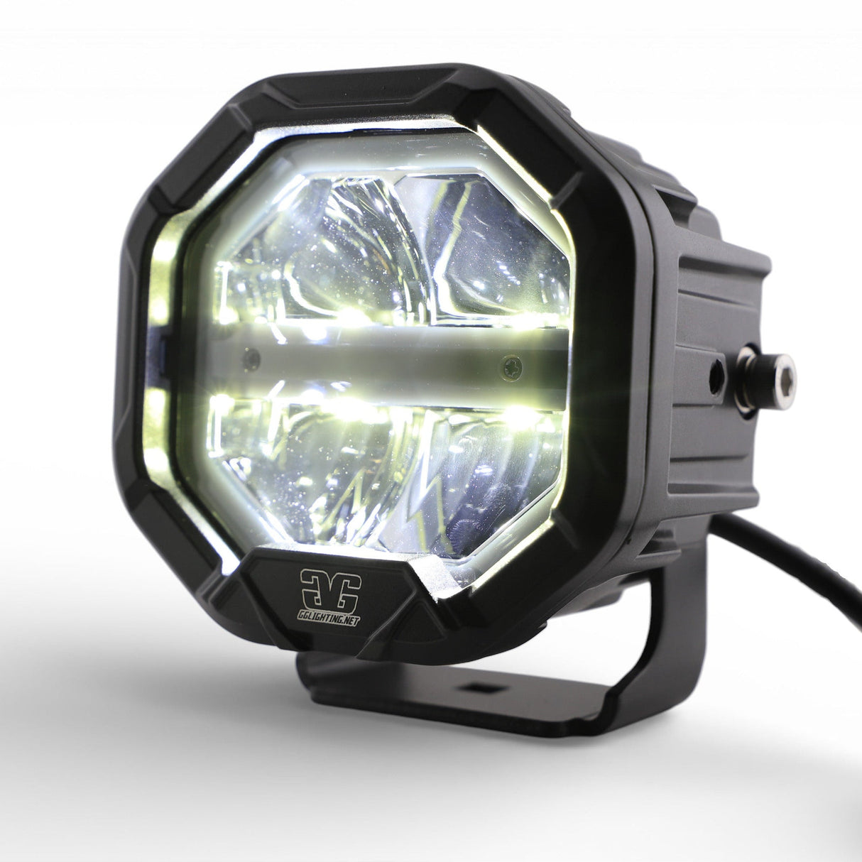 U-Con Interlocking Off Road LED Pod With Amber or White DRL Running Light GGLighting