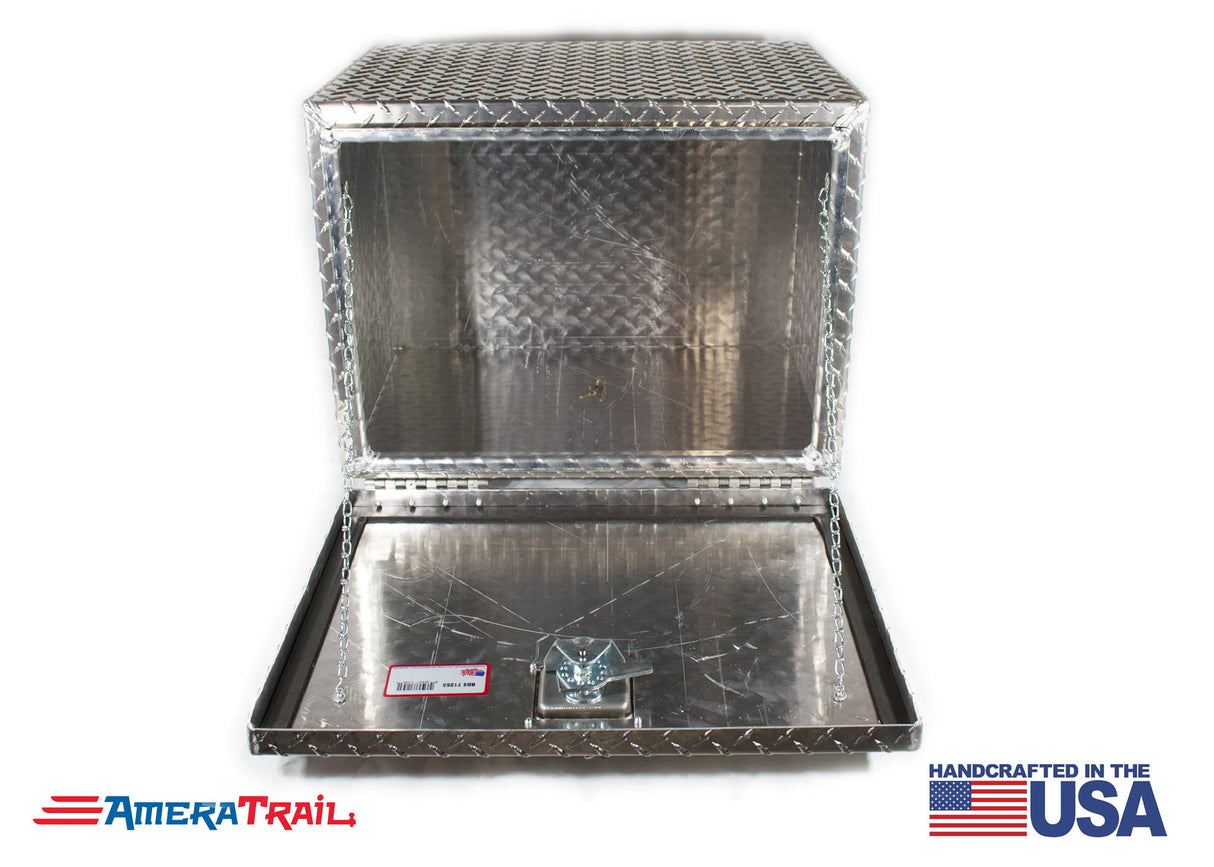 Underbody Toolbox w/ Drop Down Front Door & T Style Lock Handle, Diamond Plate - RDS