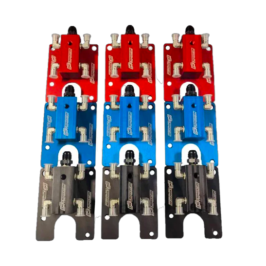 CNC Fabrication 4-Line Feed Valley Mount Fuel Line Kit - 7.3 Powerstroke (E99)