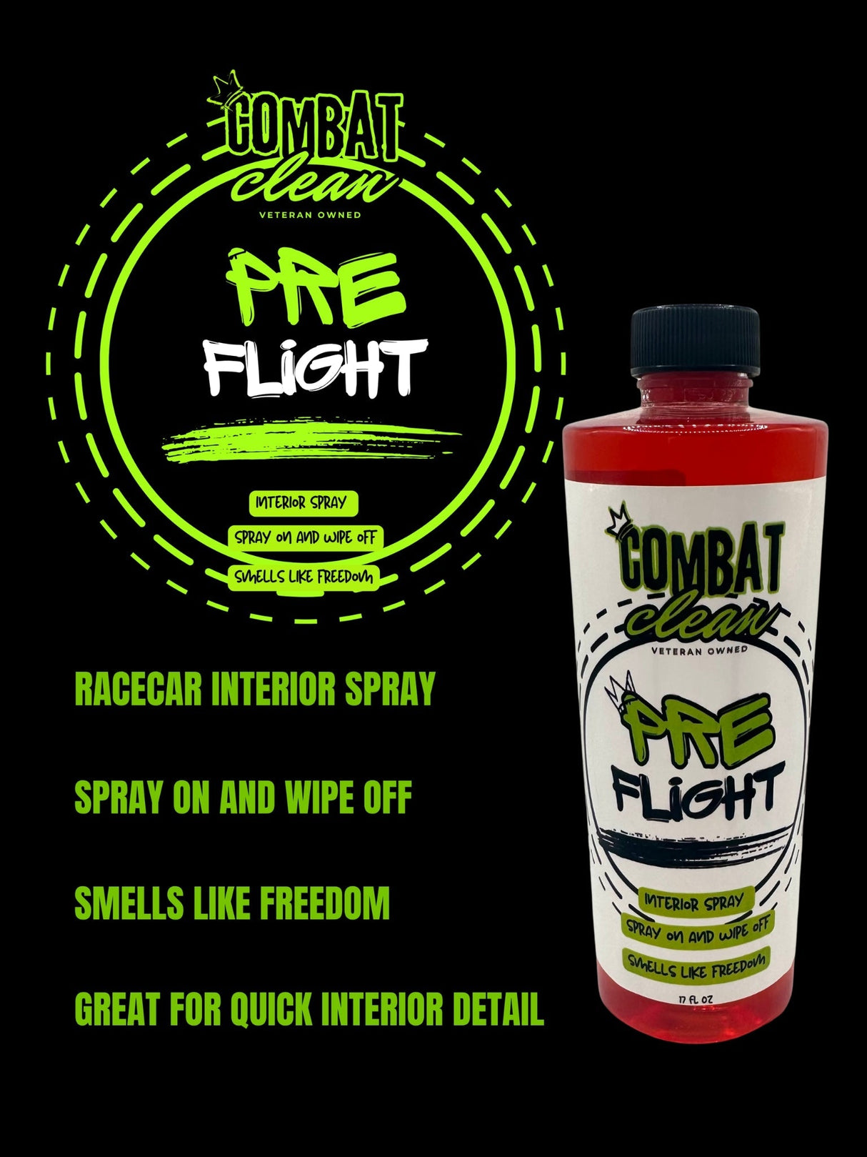 Pre Flight (Interior Quick Detail) Combat Clean