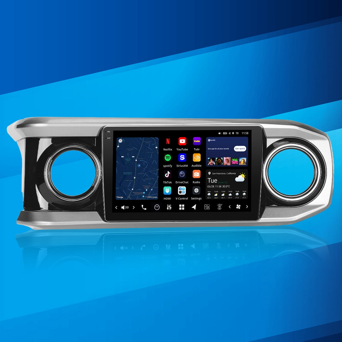 VISION 10" Custom-Fit Car Stereo for Toyota Tacoma 2016-2023