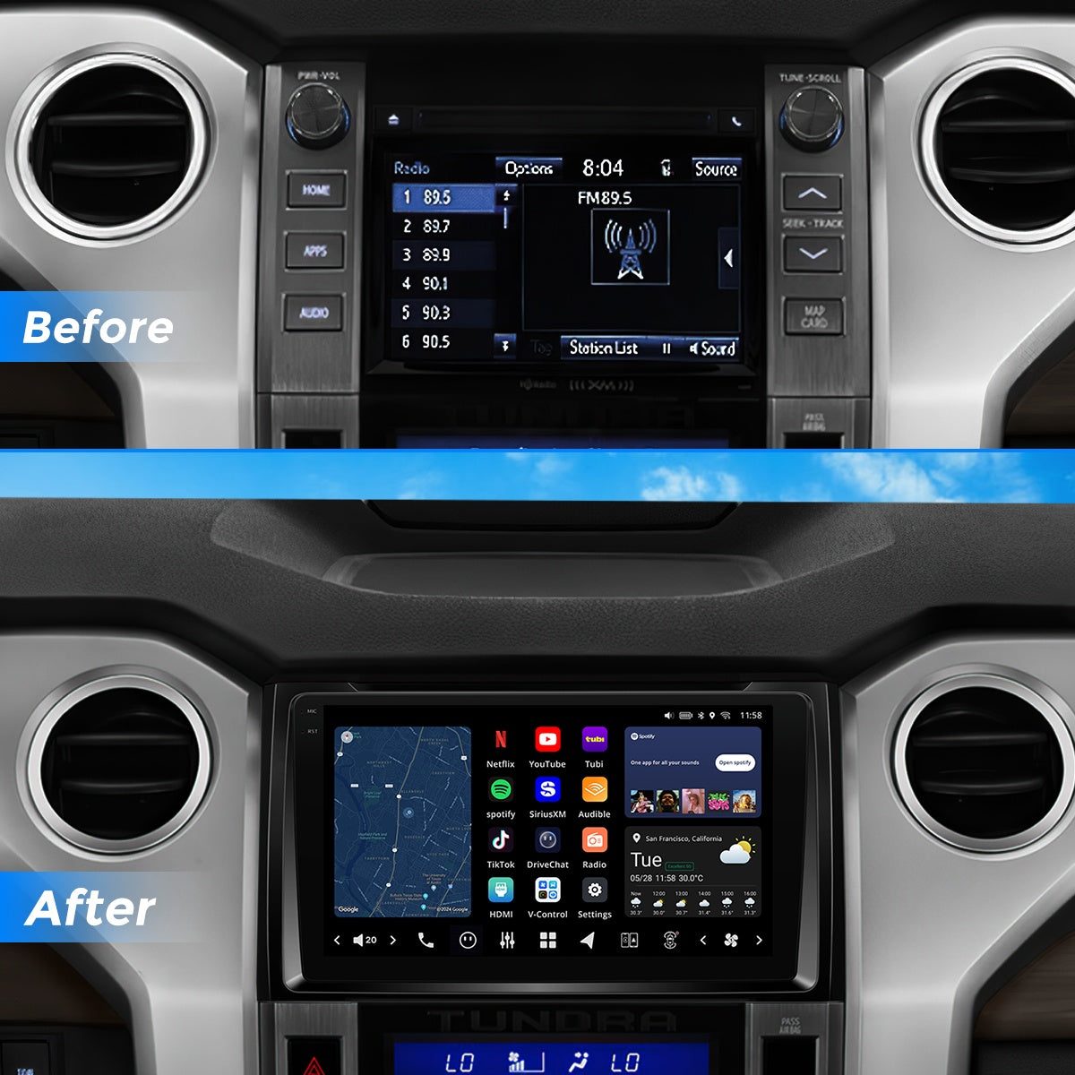 VISION 9" Custom-Fit Car Stereo for Toyota Tundra 2014-2021