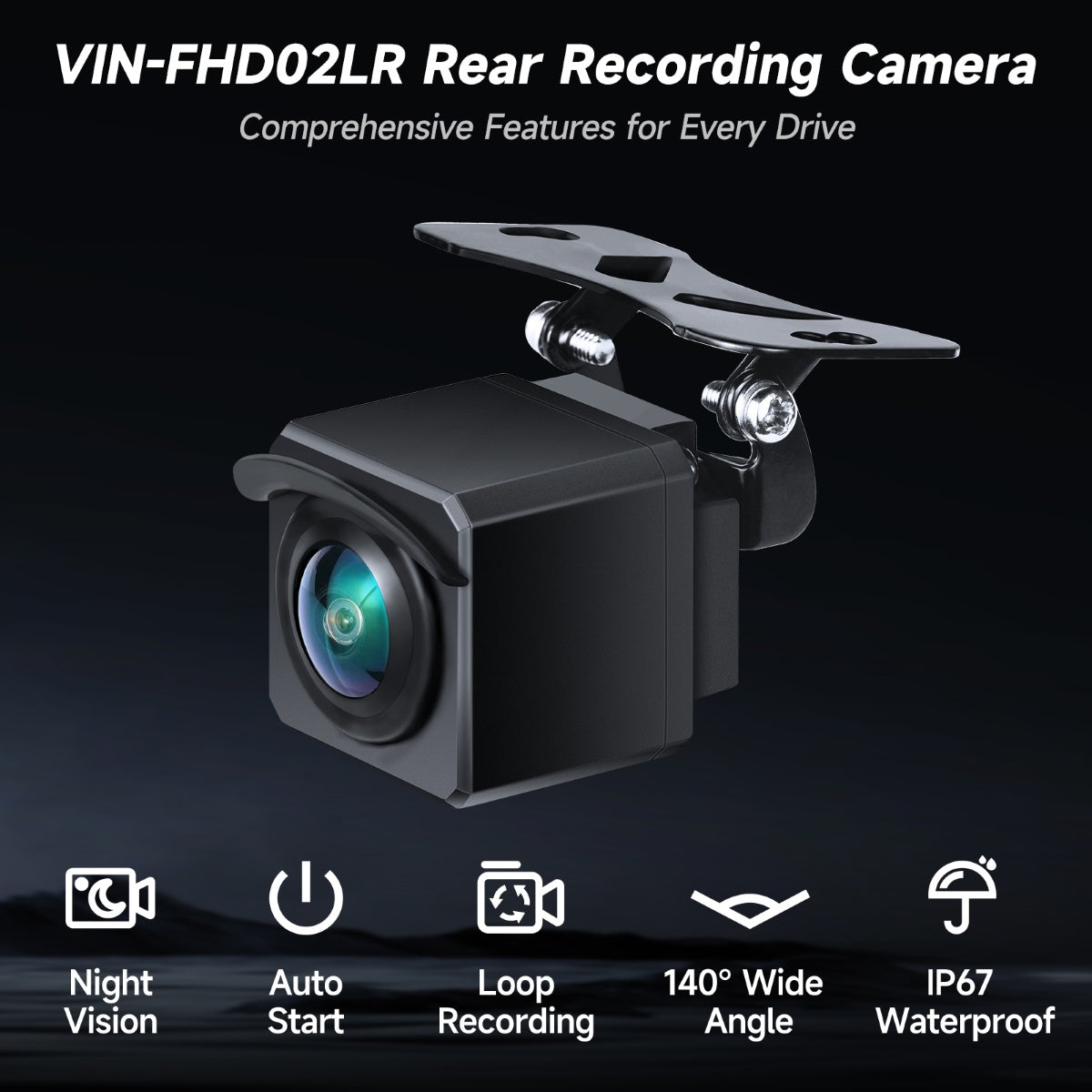 Rear Recording Camera FHD 1080P Real-Time Recording