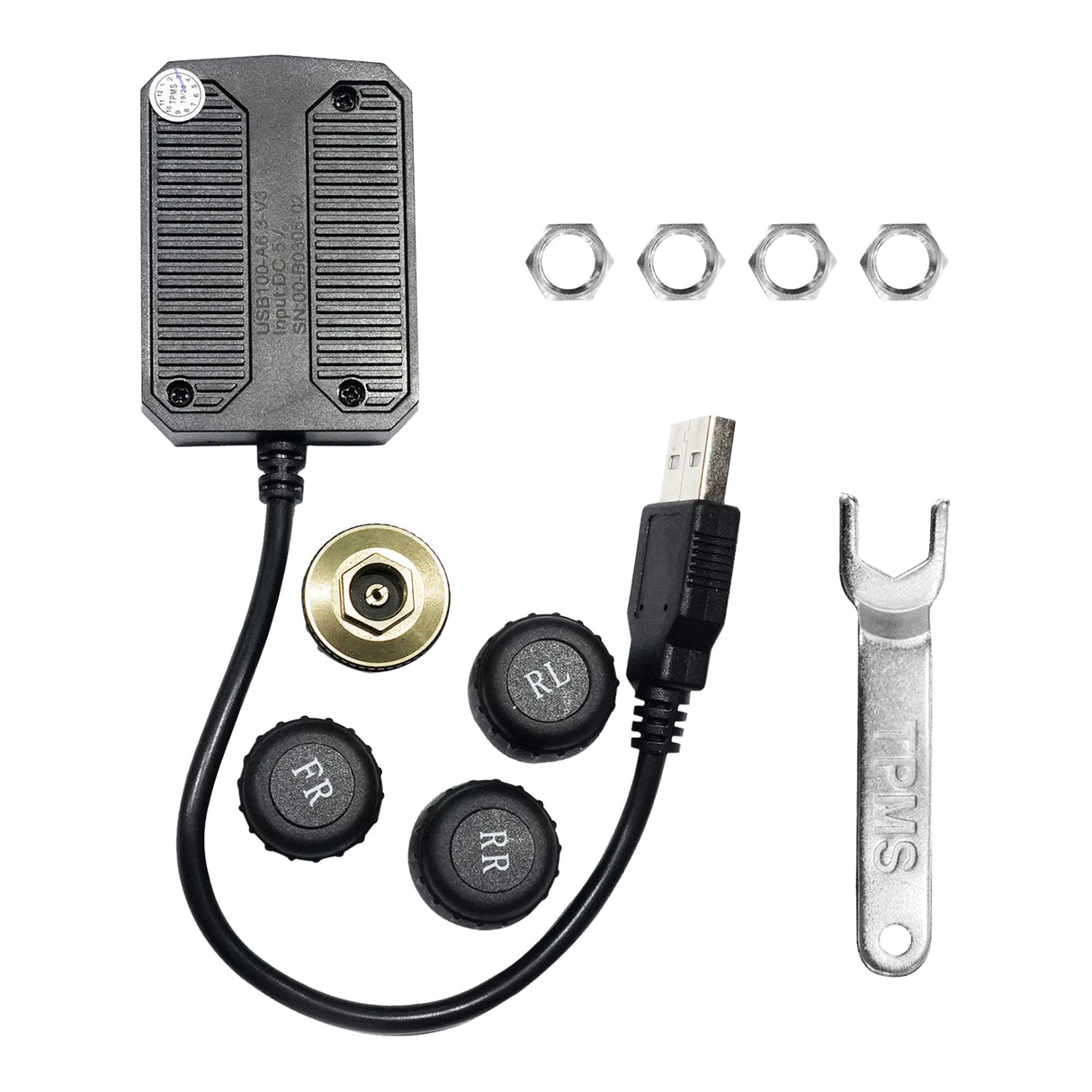 USB TPMS Tyre Pressure Monitoring Sensors System