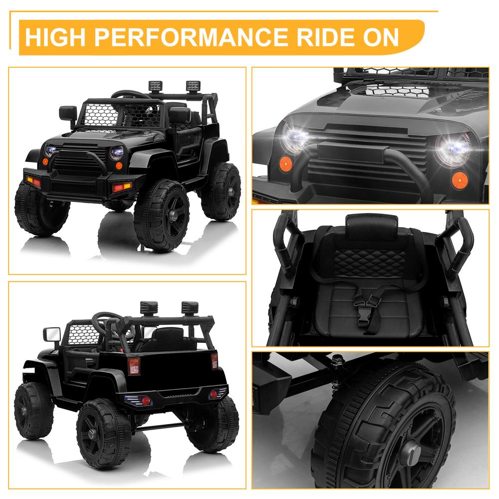 Premium 12V Electric Kids Ride On Car Truck with 2.4G Remote - Up to 8-12 Hours of Playtime