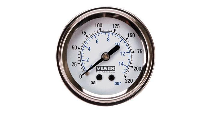 Viair 220 PSI 2" Single Needle Air Gauge - (90089 / 90090) Viair