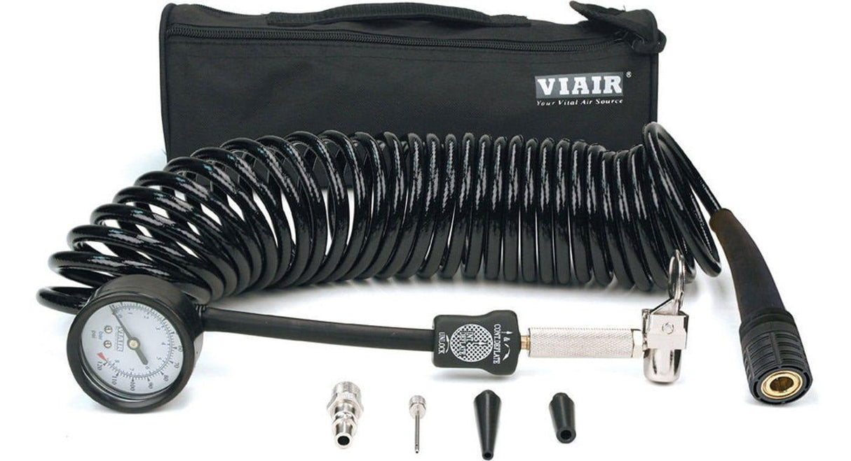 Viair 5-in-1 Braided Coil Hose with 60 PSI Gauge - 00027 Viair