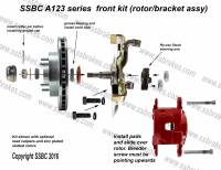 Front Drum to Disc Brake Conversion Kit W/Rotors. W123