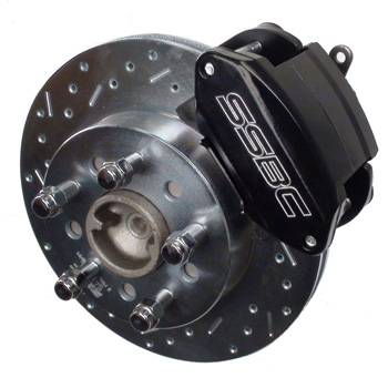 American Made Sport R1 Billet Aluminum Rear Drum to Disc Conversion Brake Kit W/Rotors. Clear W125-26