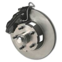 American Made Kelsey Hayes 4-Piston Direct Fit Front Drum to Disc Brake Conversion Kit W/Rotors. Black W156