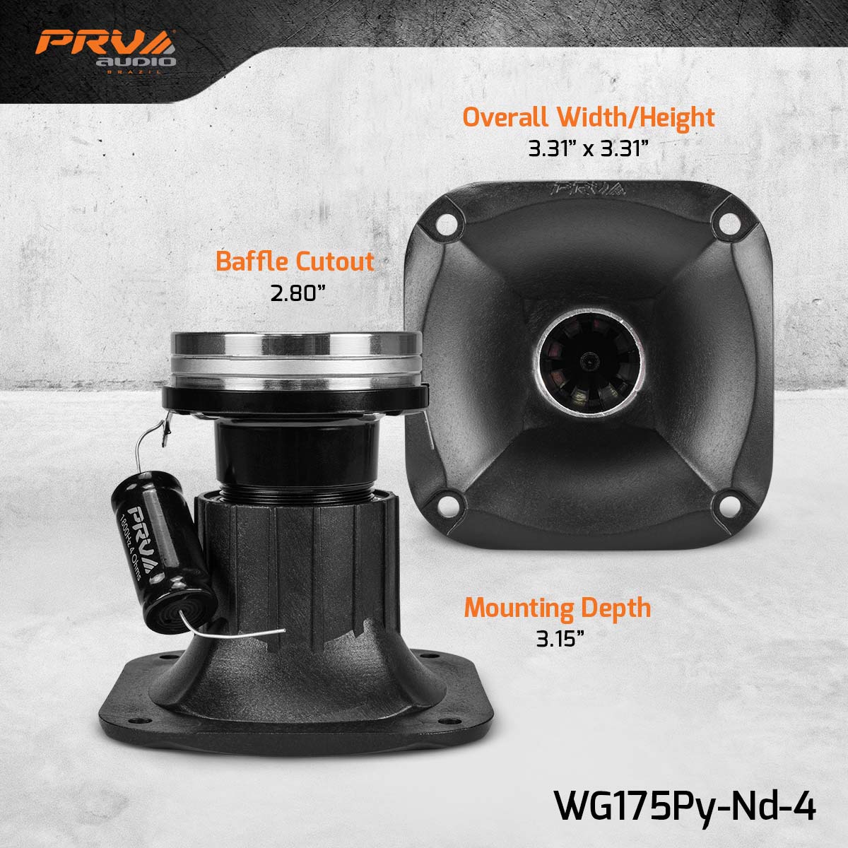PRV WG175Py-Nd-4 Driver + Horn Combo PRV Audio