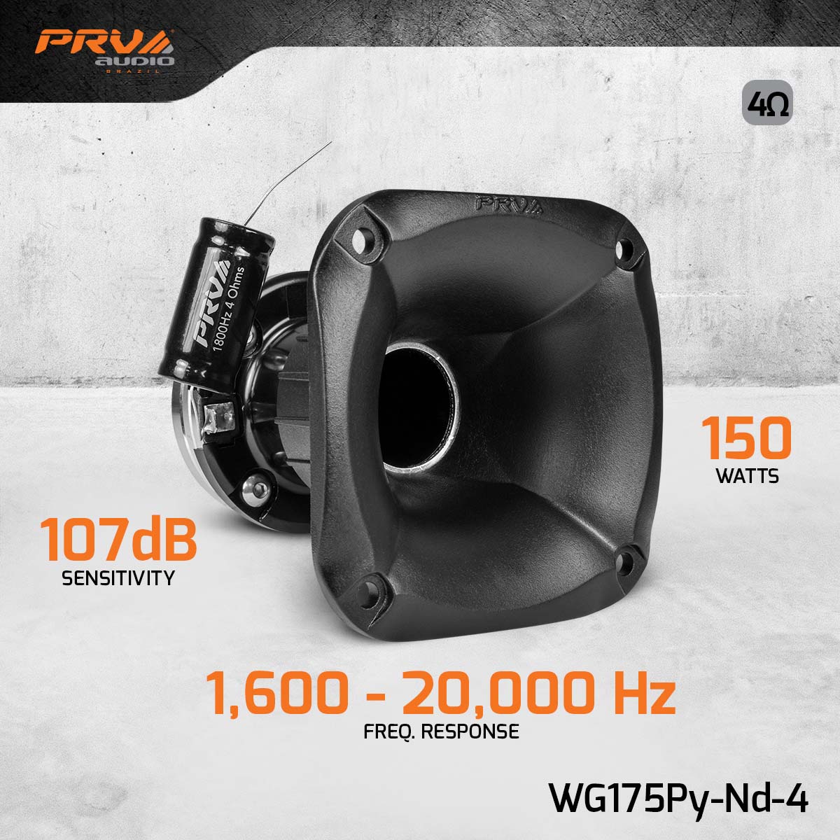 PRV WG175Py-Nd-4 Driver + Horn Combo PRV Audio