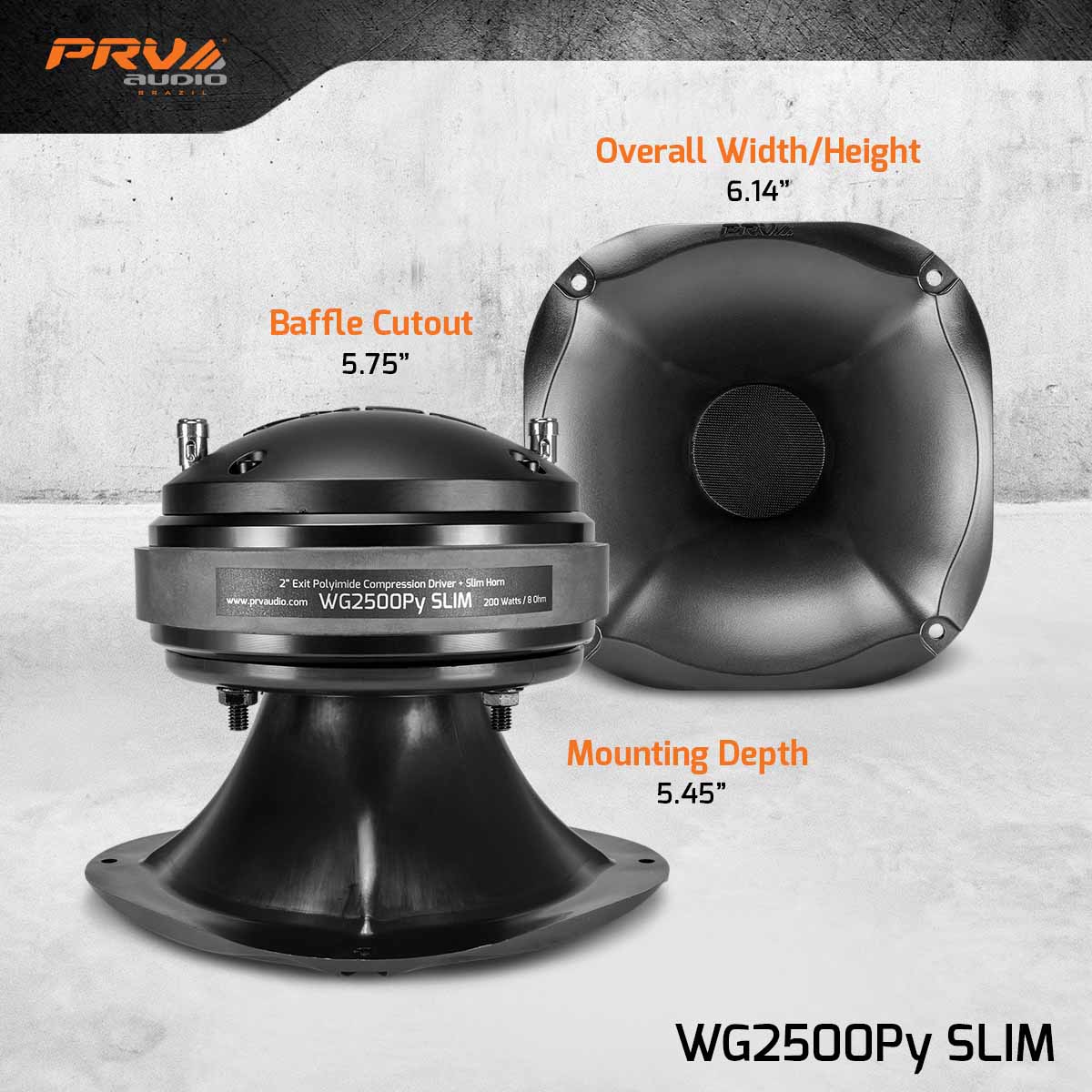 PRV Audio WG2500Py SLIM Compression Horn Driver 2in Exit