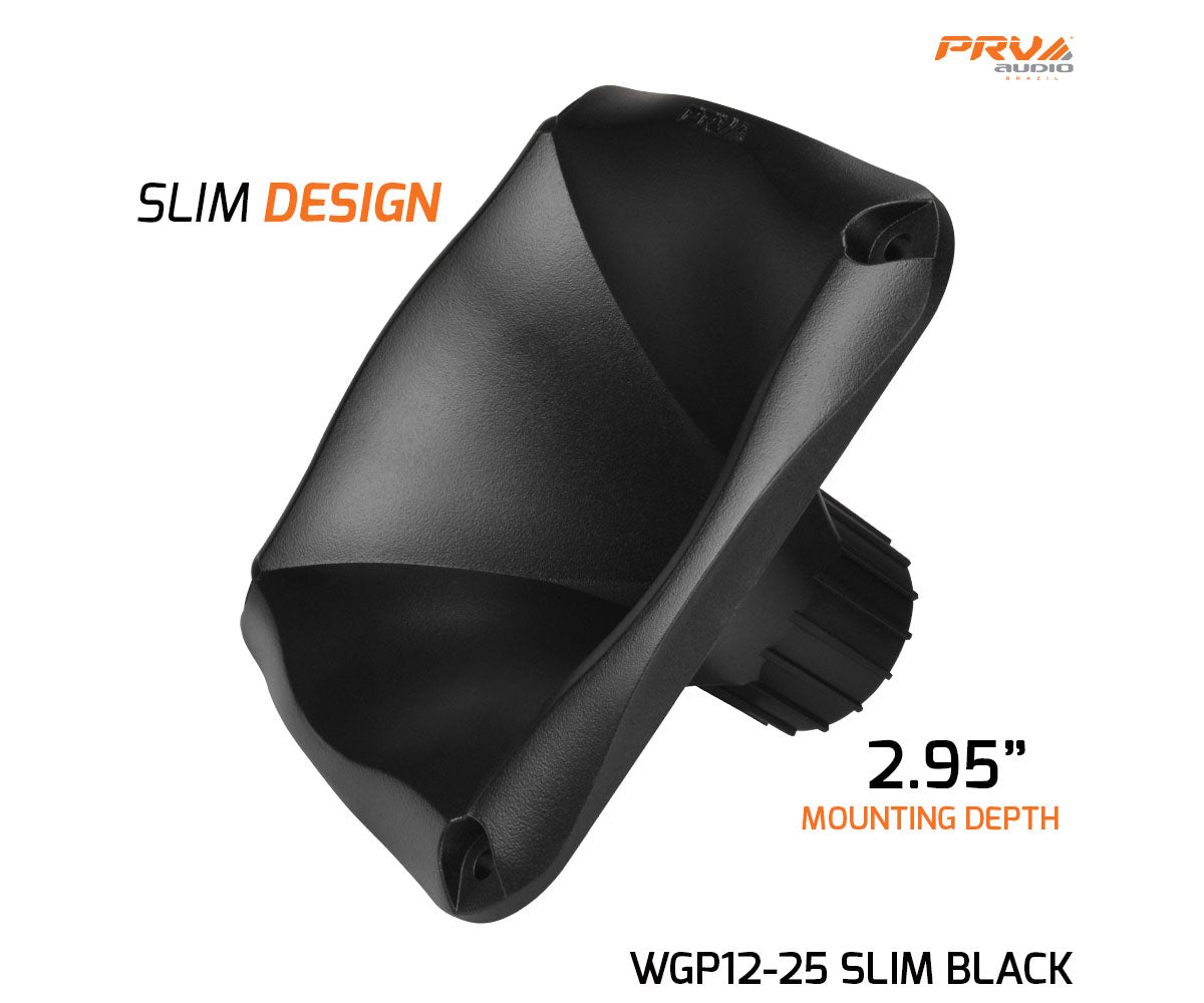 PRV Audio WGP12-25 SLIM BLACK Compact 1" Screw-On Waveguide