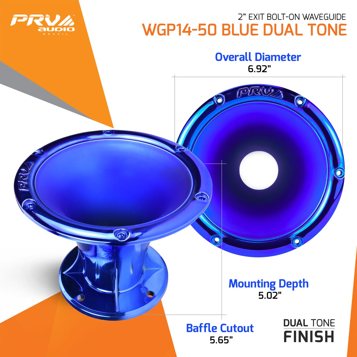 PRV WGP14-50 BLUE DUAL TONE Waveguide PRV Audio