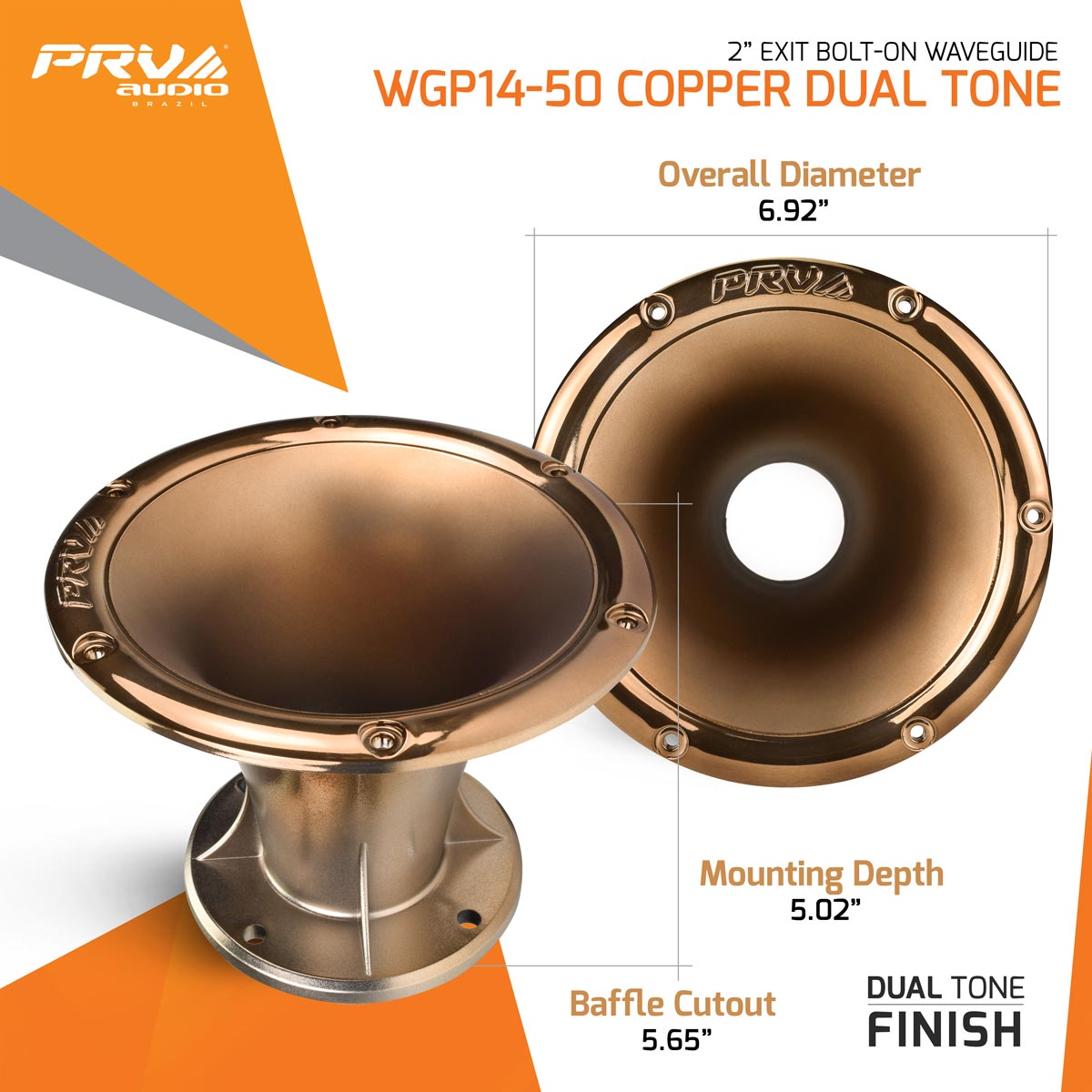 PRV WGP14-50 COPPER DUAL TONE Waveguide PRV Audio
