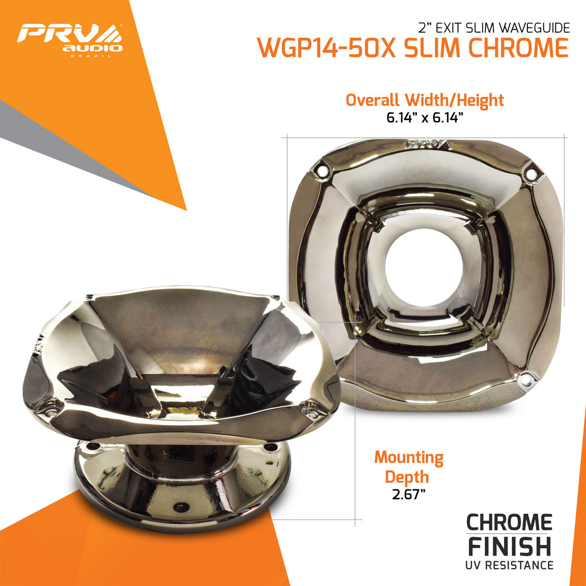 PRV WGP14-50X SLIM CHROME Waveguide PRV Audio