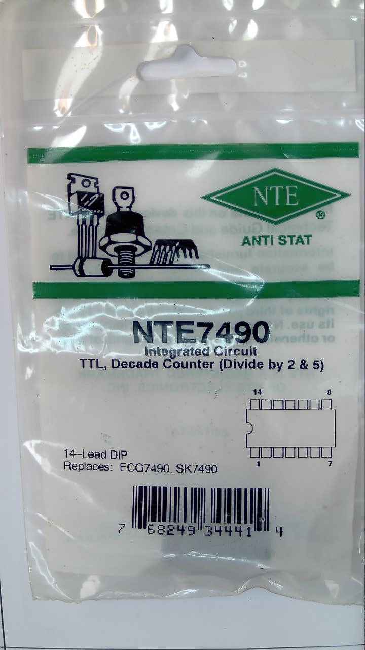 NTE7490 IC TTL, Decade Counter (Divided by 2 & 5) NTE