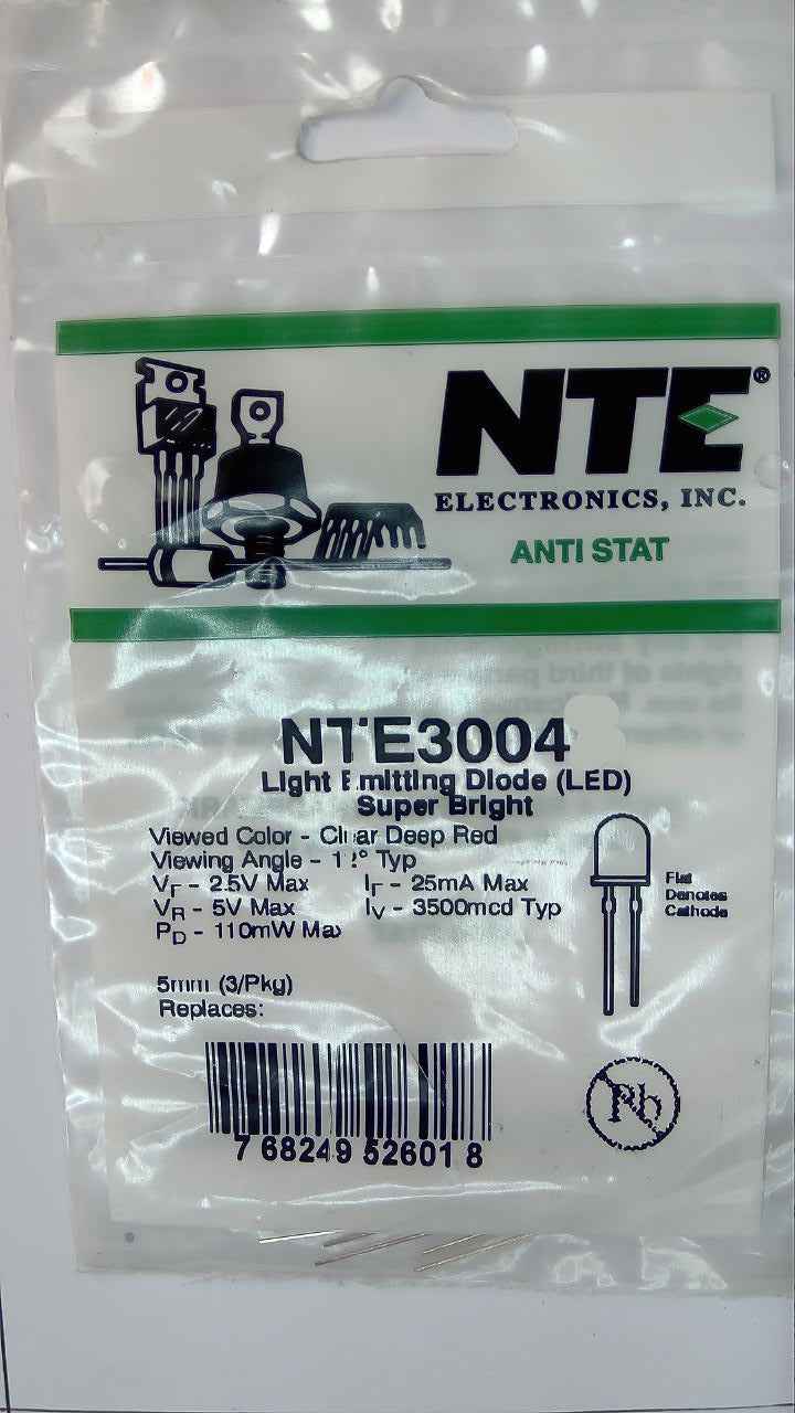 NTE30042 Light Emitting Diode (LED) Super Bright NTE