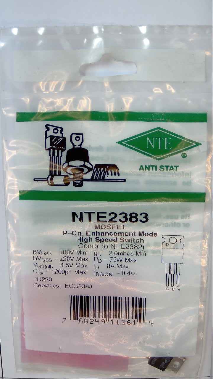 NTE2383 MOSFET High Speed Switch, P-Ch, Enhancement Mode NTE